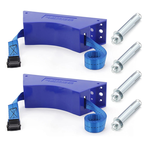 Supporto per bombola di propano da 2 pezzi, con viti, blu