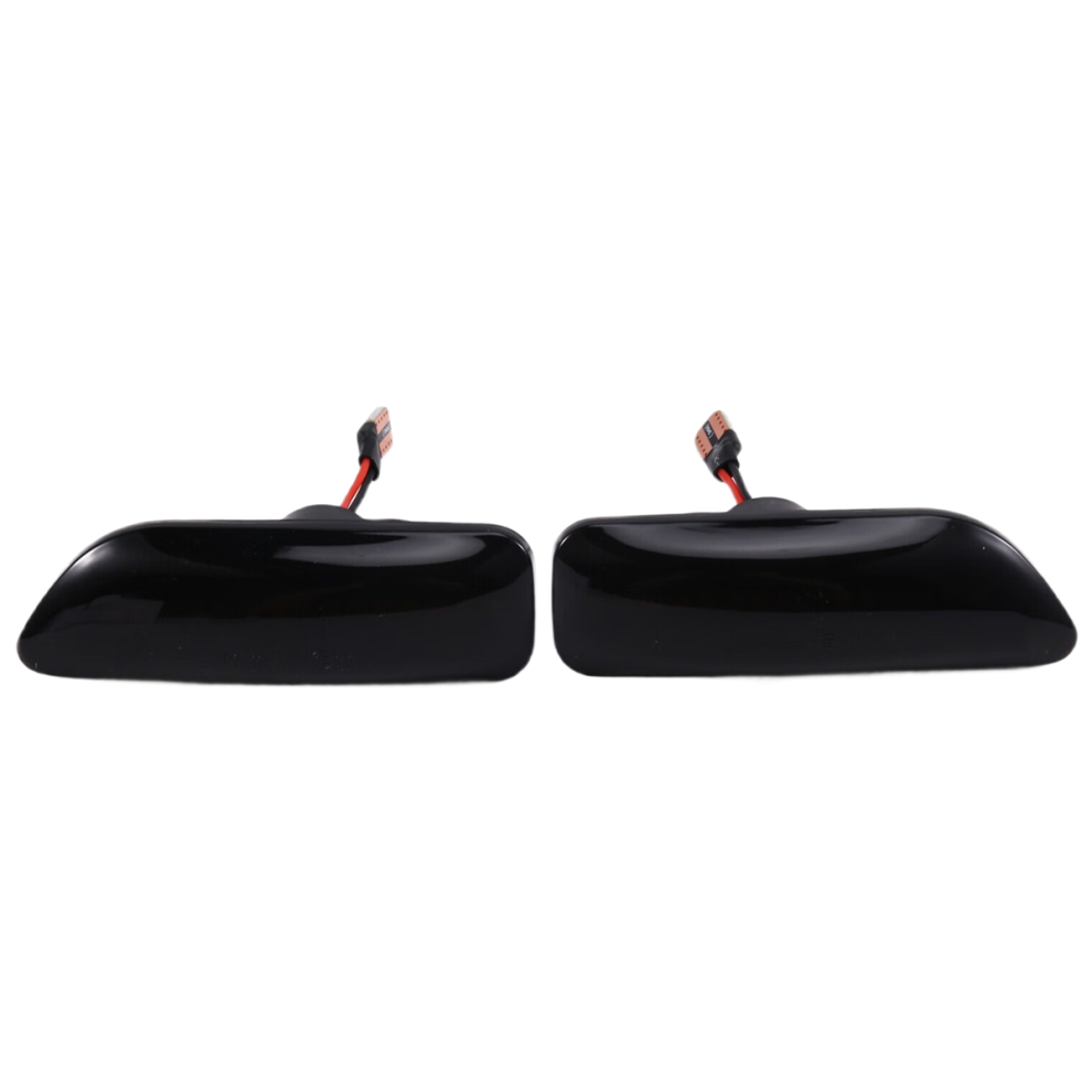 2Pcs Led Dynamic Side Marker Turn Signal For Smoked Light/Black 4851967810173