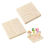 Conjunto de 2 Mini Espetos de Madeira Quadrados de 9,9 x 9,9 cm (3,9 x 3,9 polegadas) 1