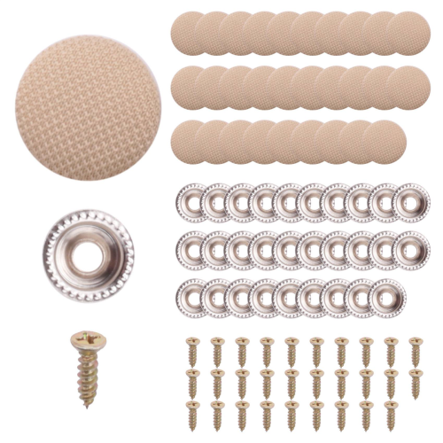 30 Stück Befestigungsschrauben für Autodachstoff, beige 2