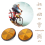 Refletor redondo laranja 2x2 polegadas universal para motocicleta, ATV e dirt bike 3