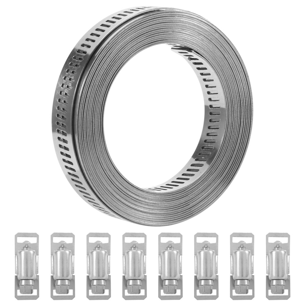 304 Stainless Steel Worm Clamp Hose Clamp Strap With Fasteners 4853784314728