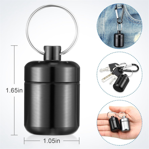 4-pack öronproppsfodral nyckelring, bärbart nyckelringsfodral för piller 2