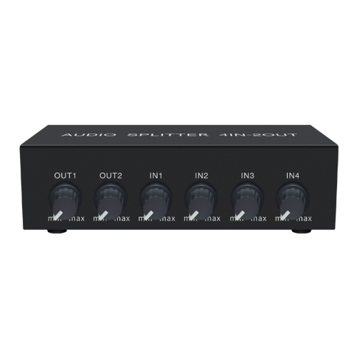 4-in-2-out-Audio-Switch-Mixer-Splitter, Stereo-HiFi, EU-Stecker