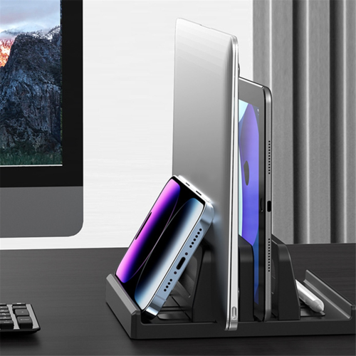 4 in 1 Dual-Slot Adjustable Vertical Laptop Stand 2