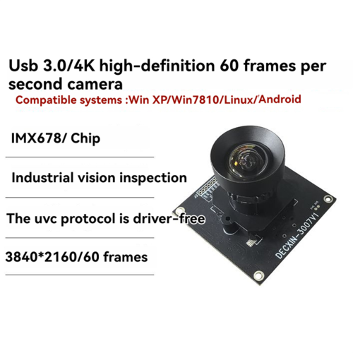 4K HD 8MP USB Camera Module 30-Frame IMX678 Camera Module 118 Degrees 2