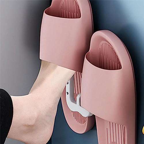 4PCS Wall Mounted Shoe Rack, Self Adhesive Shoe Rack for Door Closet 2