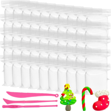 50-pack vit lufttorkande skumlera, 18oz mjuk formlera för barn