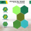 Conjunto de 5 peças de adesivos hexagonais de feltro. 4
