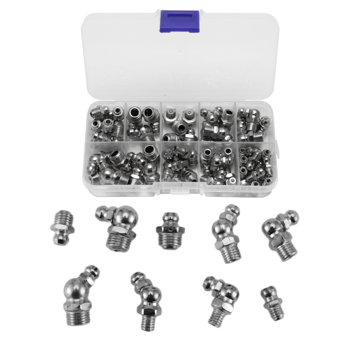 60 delar metriska fettanslutningar, hydrauliskt Zerk-sortiment 2