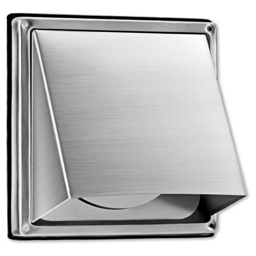 5-Inch External Extractor Wall Vent Cushioned Non Return Flap
