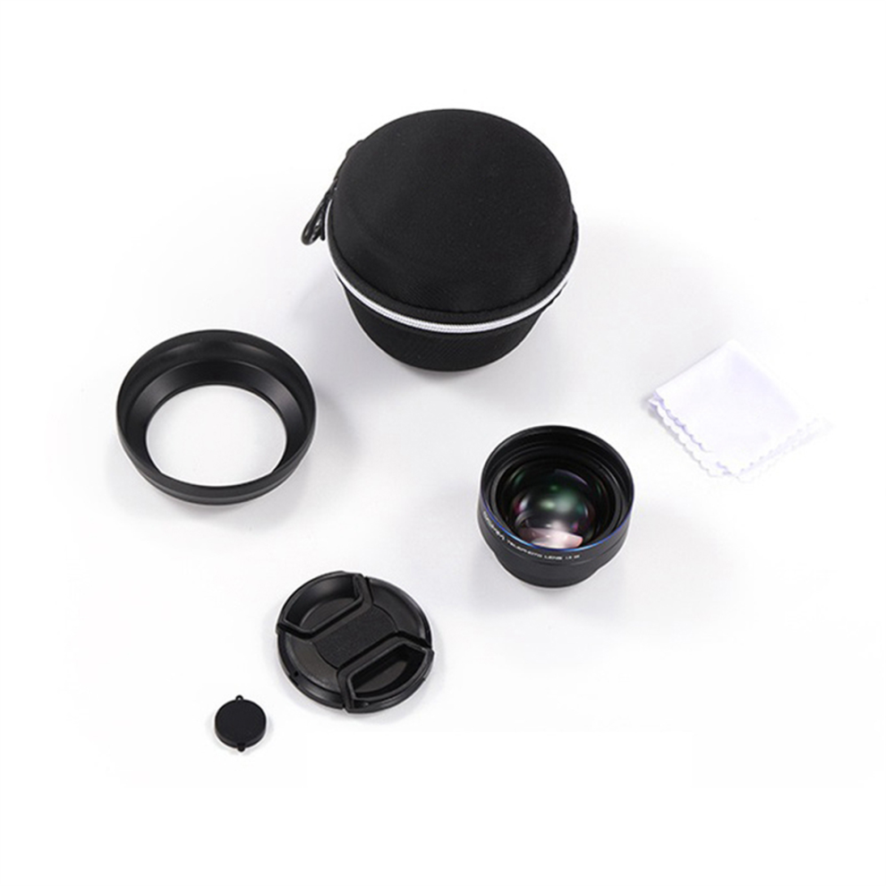 65Mm Telephoto Phone Camera Lens 2.2 Zoom Lens With Lens Hood 4853784336751