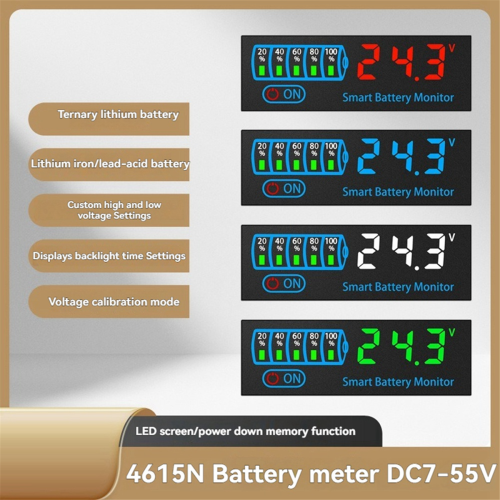 7-55V Acid Battery Level Indicator Tester LED Display Meter,D 2