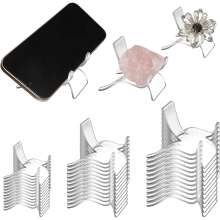 72 supports d'exposition pour pierres, 3 tailles de supports en acrylique, mini chevalets