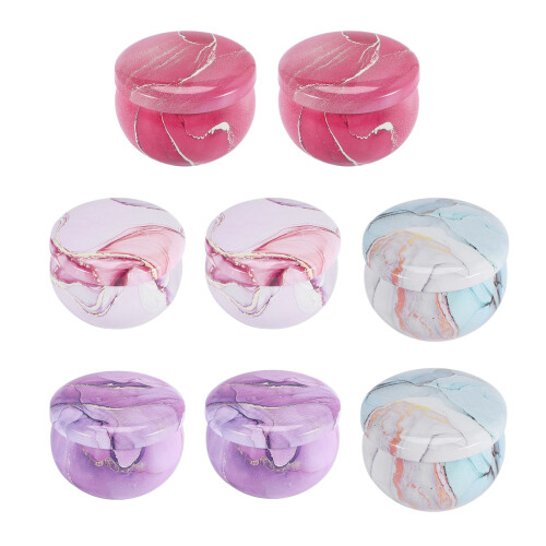 Kit para fabricação de velas com 8 latas de metal e tampas. 1