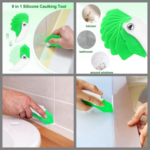 Ferramenta de calafetagem de silicone 9 em 1 2