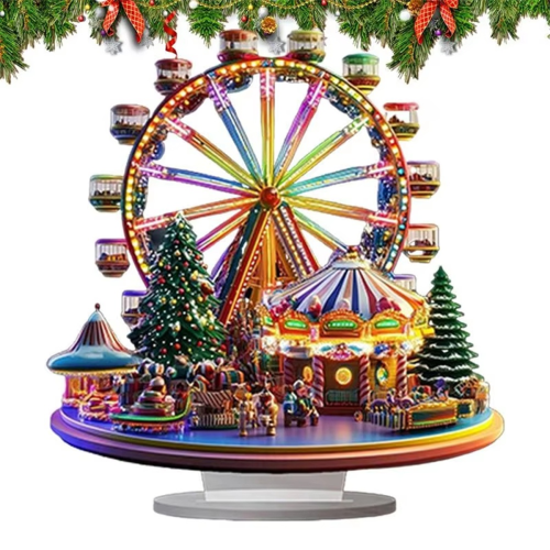 Acryl kerstversiering in speciale vorm voor op het bureau