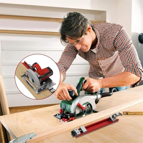 Guía de sierra ajustable, riel para sierra circular, plantilla de ...