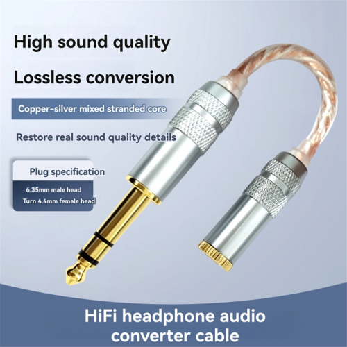 Audio-Adapterkabel 4,4 mm Buchse auf 6,35 mm Stecker auf Buchse 1