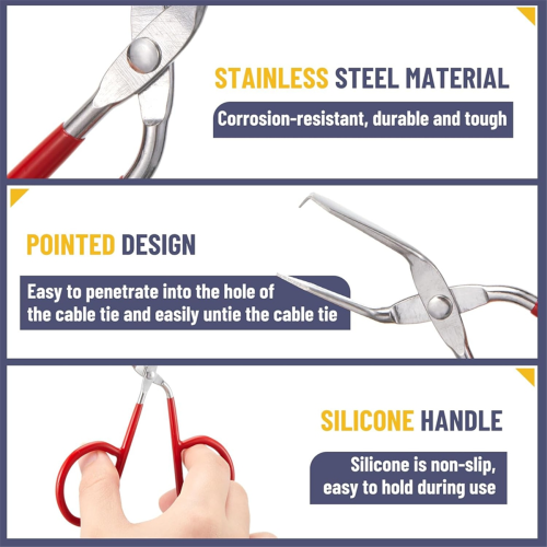 Ferramenta de Remoção de Braçadeiras com Cabo de Silicone 2