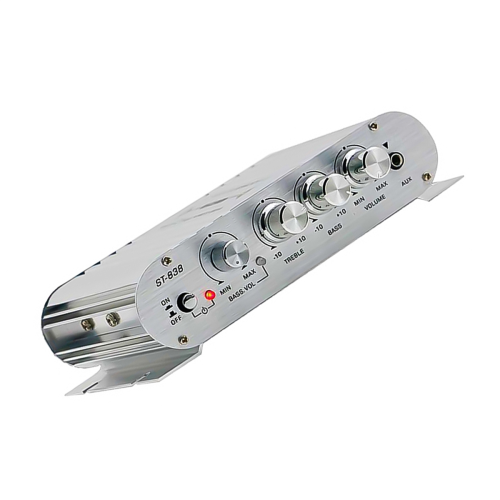 Amplificateur de puissance multicanal avec sortie subwoofer argenté 2
