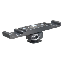 Cold Shoe Mount Adapter Extension Bar Bracket Stand for Camera,A