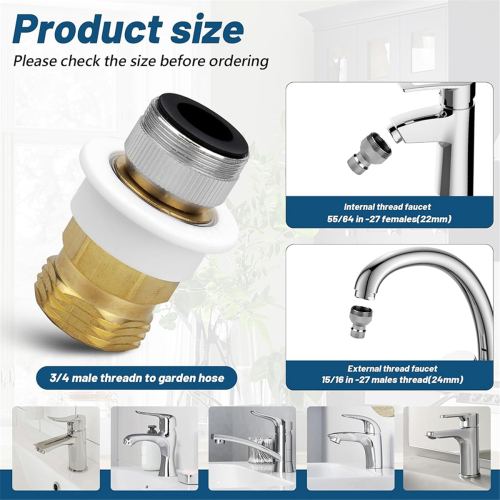 Dishwasher Snap Coupling Adapters, Faucet Adapter for Sink Faucet 2