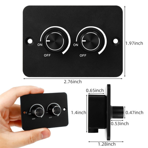 DC 12V RV LED-dimmer, 2-gångs PWM RV LED-dimmer 2