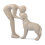 Dog Sculpture Home Decor Man and Dog Statue 1