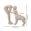 Dog Sculpture Home Decor Man and Dog Statue 3