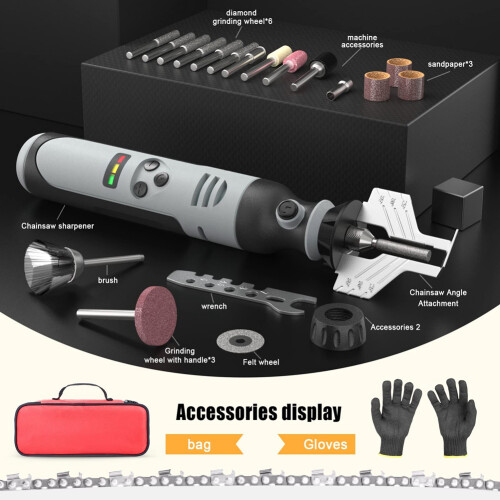 Kit d'affûtage pour tronçonneuse électrique, Outil d'affûtage de chaîne de tronçonneuse 2