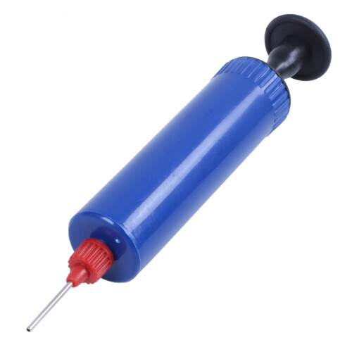 Pompa manuale per pallone da calcio gonfiabile con ago blu
