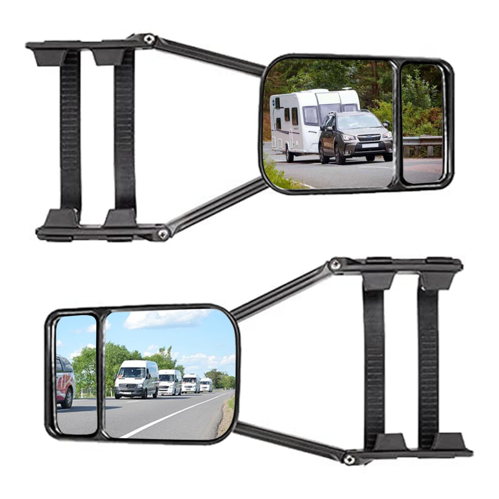 Clipon Towing Mirrors, Universal Trailer Mirror Extenders For Towing, 360 Rotation 689788451541