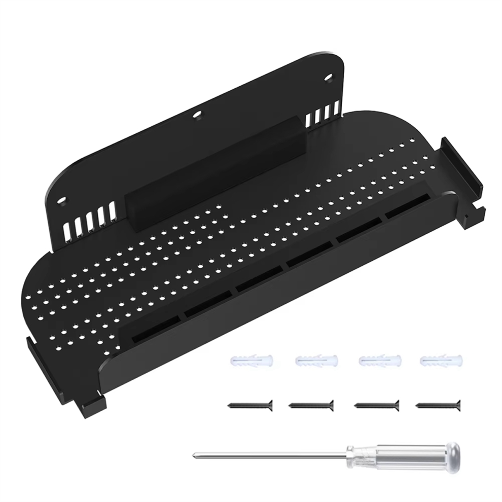 For 2 Host Storage Rack Wall Mount Stand Holder Black-image-OPC-PHZBWCH-NEW