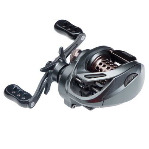 Carrete de pesca 7.0:1 para baitcasting, bobina poco profunda e impermeable