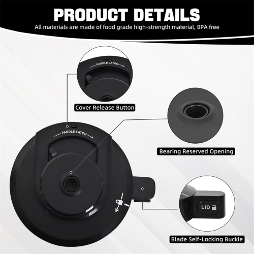 For Ice Cream Maker Outer Bowl Lid for (NO Paddle) 1