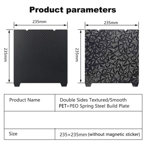 H1H 3D Printer Platform K1 K1C Sheet 235x235mm D 1