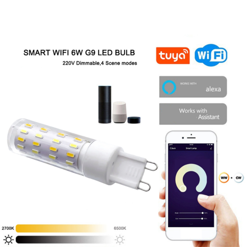 G9 Led Light Bulb 6W Tuya WiFi Dimmable Smart Light EU Plug 1