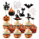 Toppers de cupcake com glitter para o tema de Halloween. 3