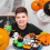 Toppers de cupcake com glitter para o tema de Halloween. 5