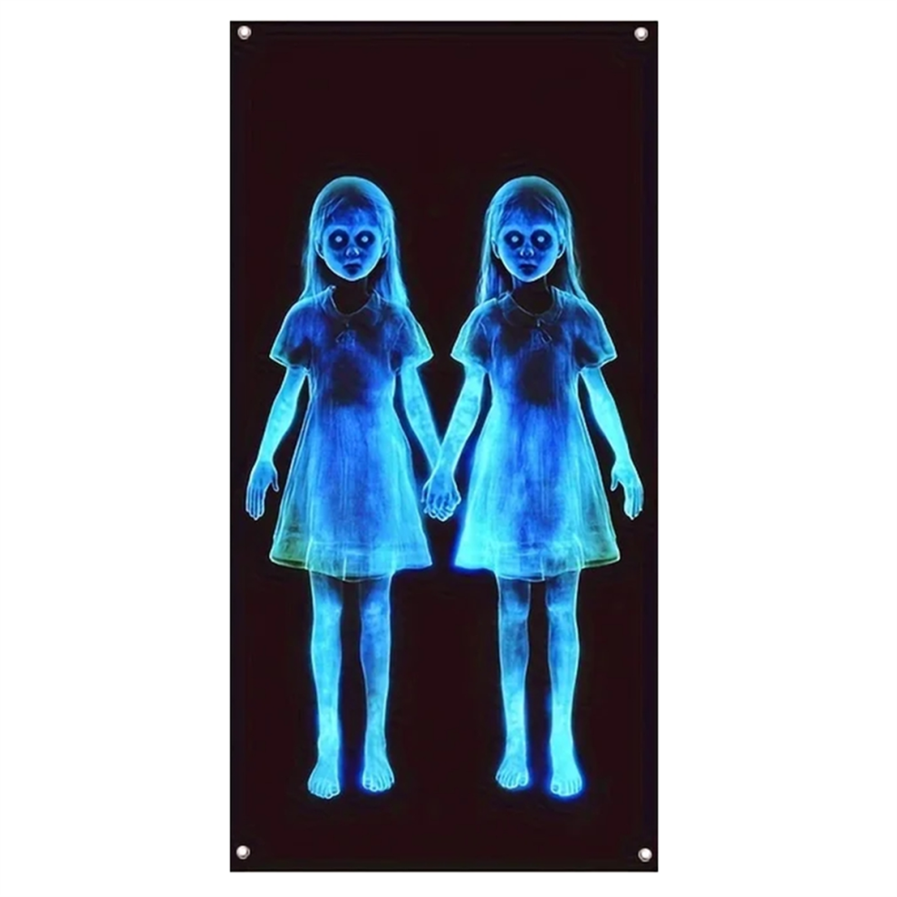 Horrible Gothic Haunted House Decoration Halloween Door Hanging Cloth-image-OPC-PHZC655-NEW