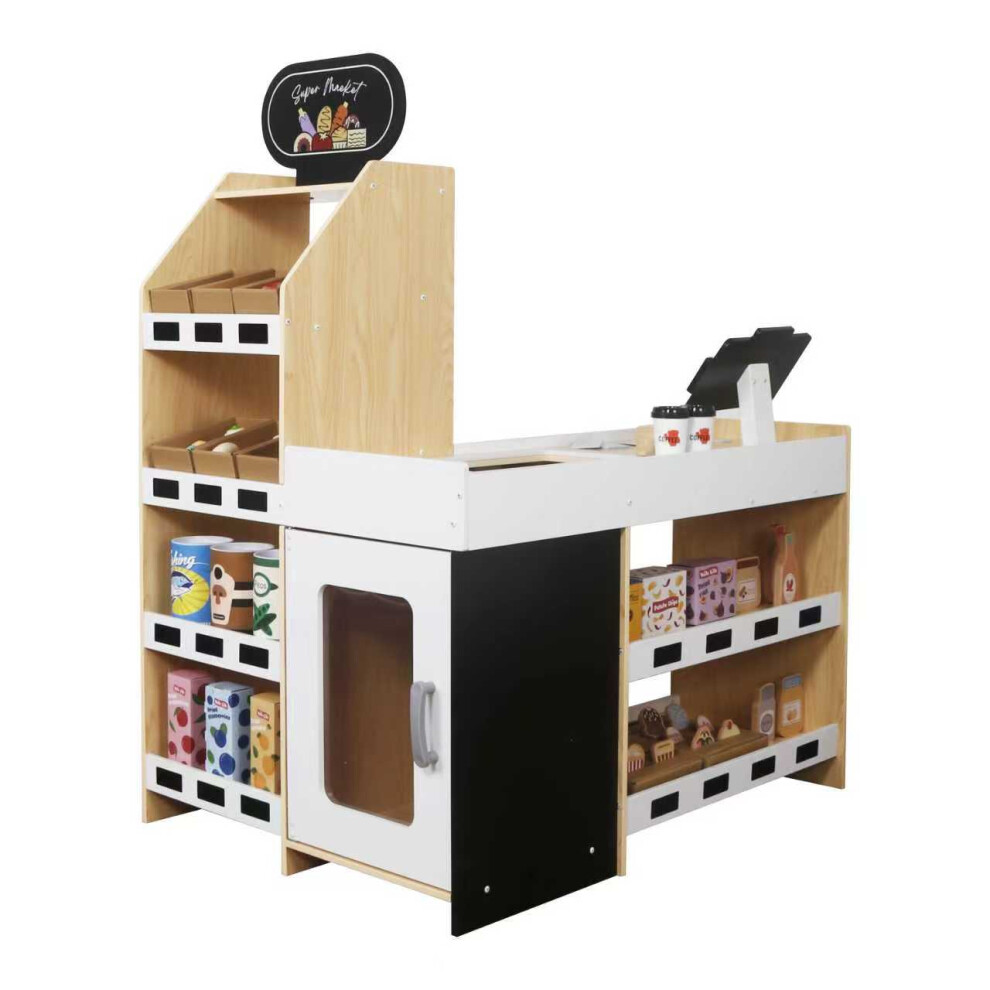 Hygrad Built To Survive Kids Grocery Store Playset,Pretend Play Store Toy & Wooden Shopping