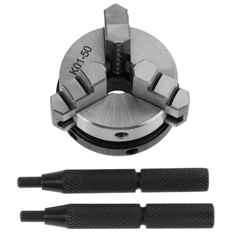K01 50 Mini Mandril de Torno Autocentrante com 3 Garras para Torno de Madeira