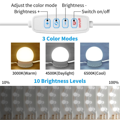 LED Vanity Mirror Lights with 14 Dimmable Bulbs,for Makeup Desk 1
