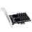 M.2 till PCIE-adapterkort stöder M.2 SSD 2230/42/60/80 1