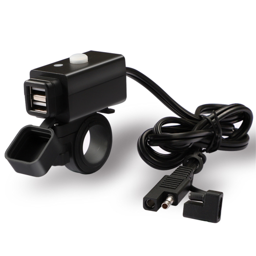 Motorfiets USB-lader met 10A-zekering, 3.1A waterdichte USB-kabel 1