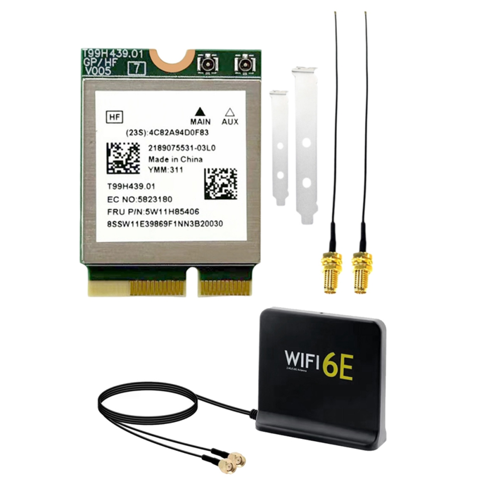 Mt7927 Wifi7 Card+Wifi6e Antenna Kit 8774M 2.4G/5G/6G 4851455525534