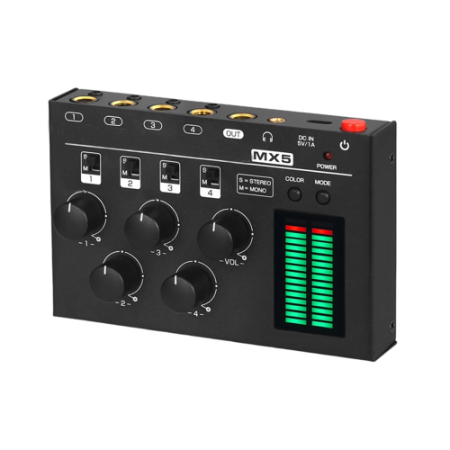 Table de mixage audio stéréo 4 canaux MX5