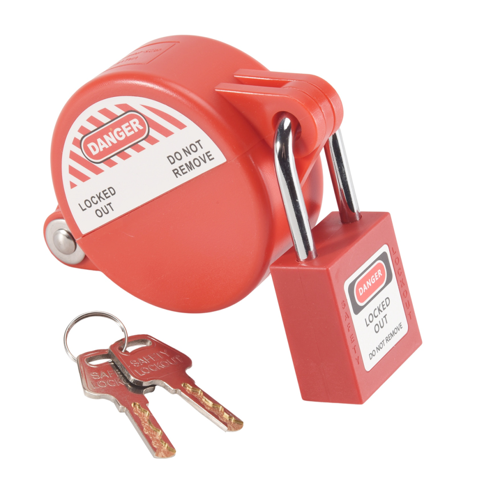 Outdoor Faucet Lock With Padlock - For 1 To 2-1/2In Dia Valve Handles 4851455530842