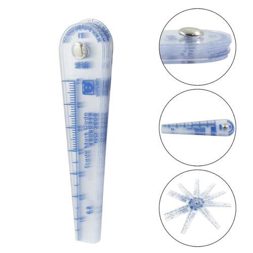 Plastic Feeler Gauge 0.05-1mm Thickness Measuring Tools 13 in 1 1